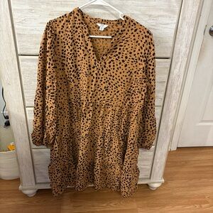 Crown & Ivy Brown and Black Mini Dress